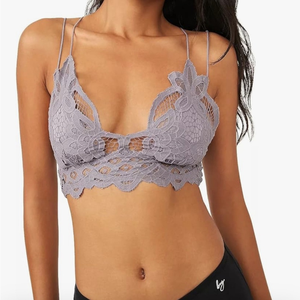 Free People Adella Bralette Grey